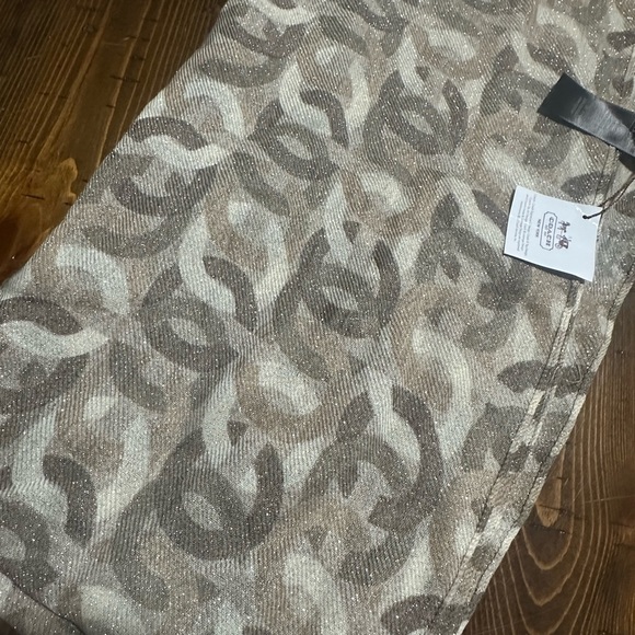 Coach Y2K Signature Interlocking C Scarf in Brown and Tan NWT Wool Cashmere - Picture 1 of 6